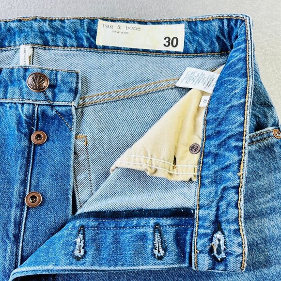 rag & bone Nina Size 30 High Rise Ankle Cigarette in Monty Button Fly Raw Hem - Picture 4 of 15